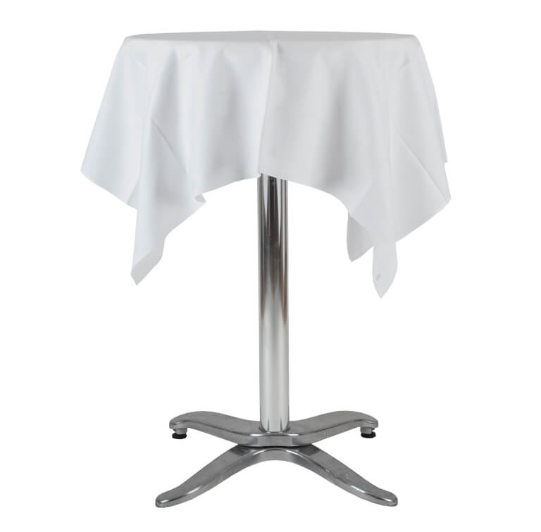 Tischdecke für Stehtische (weiss, rund)
